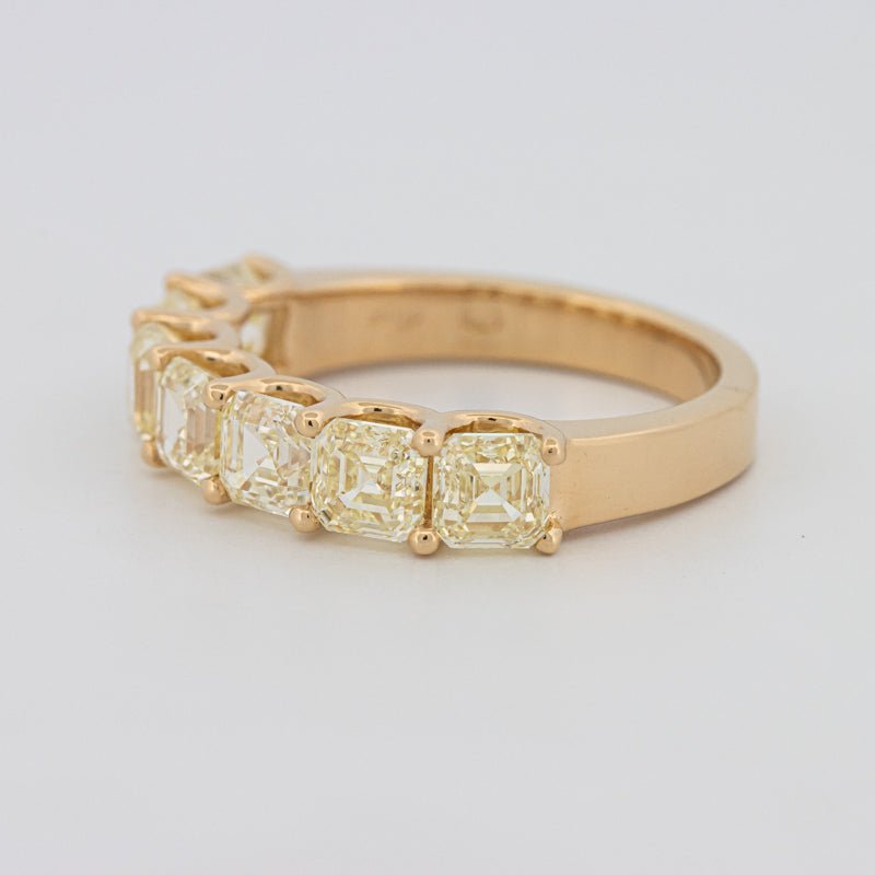 7 Half Fancy Yellow Asscher Eternity Ring - ZIZOV DIAMONDS
