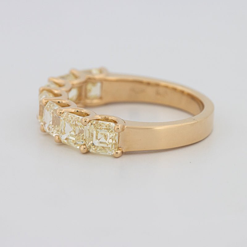 7 Half Fancy Yellow Asscher Eternity Ring - ZIZOV DIAMONDS