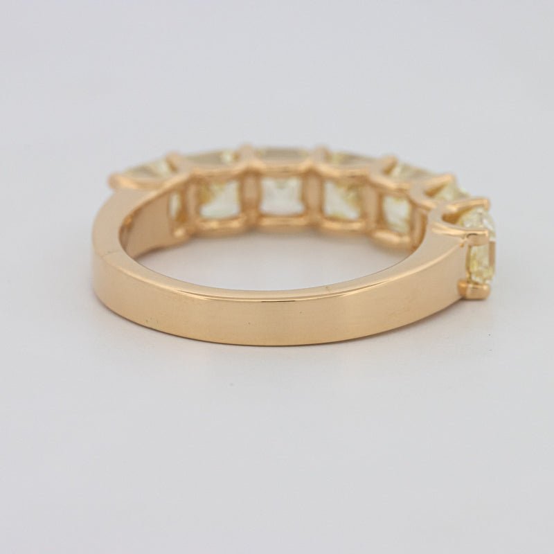 7 Half Fancy Yellow Asscher Eternity Ring - ZIZOV DIAMONDS