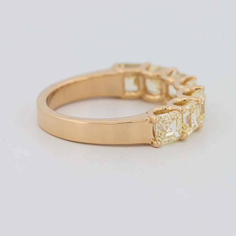 7 Half Fancy Yellow Asscher Eternity Ring - ZIZOV DIAMONDS