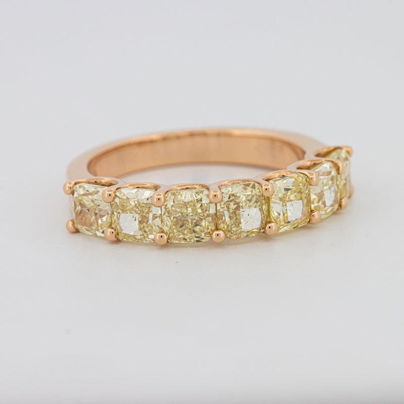 7 Half Fancy Yellow Square Radiant Eternity Ring - ZIZOV DIAMONDS