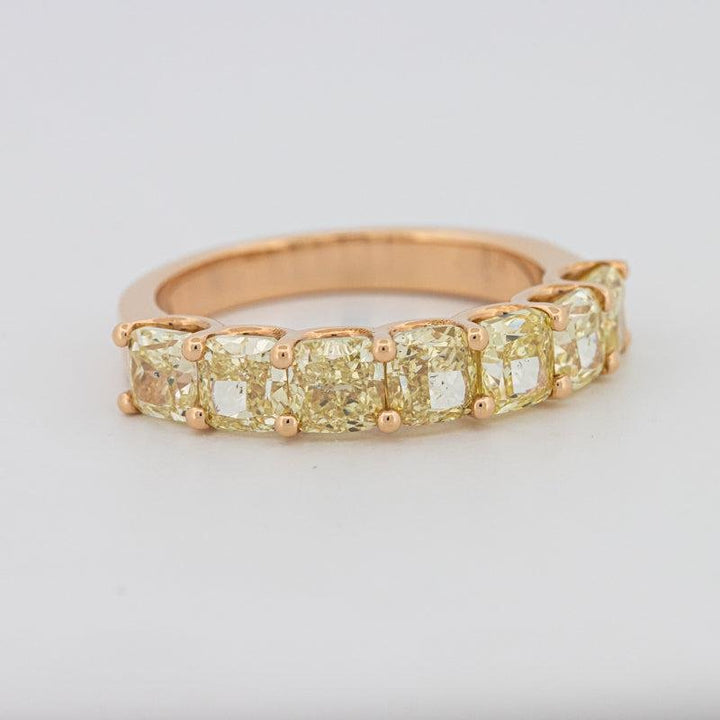 7 Half Fancy Yellow Square Radiant Eternity Ring - ZIZOV DIAMONDS
