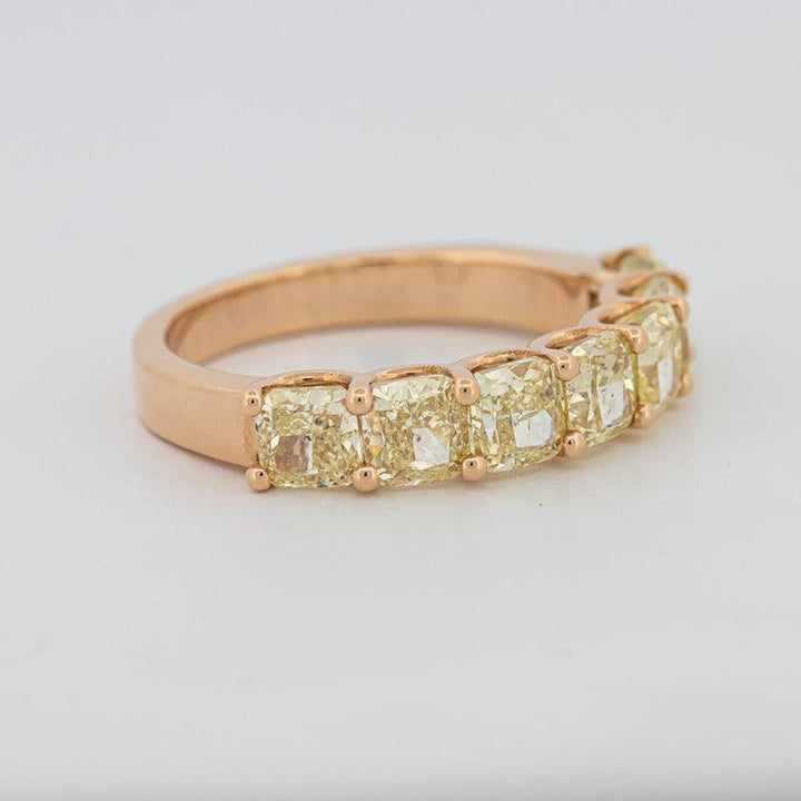 7 Half Fancy Yellow Square Radiant Eternity Ring - ZIZOV DIAMONDS
