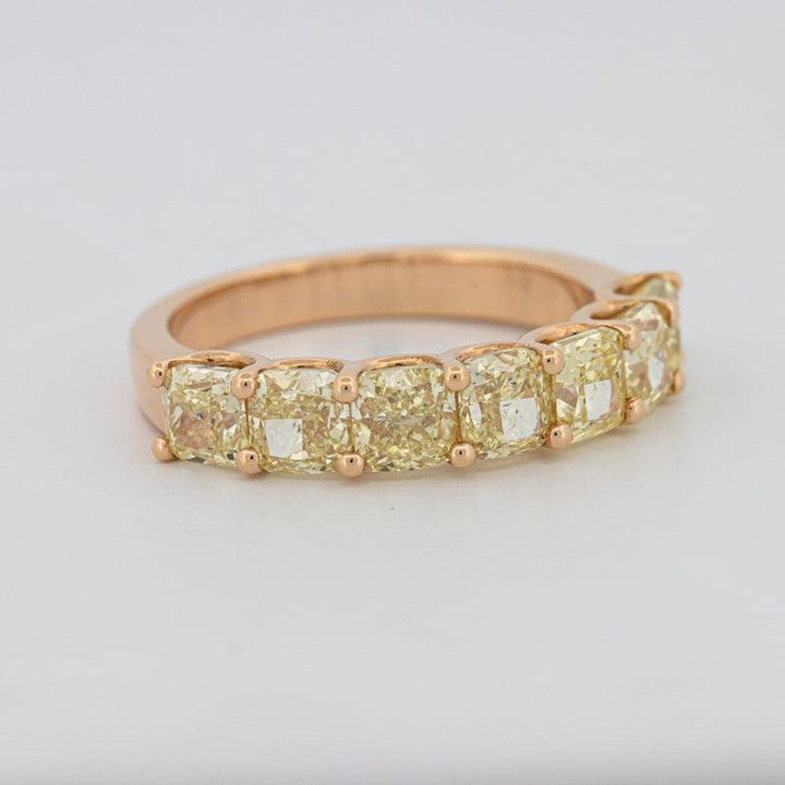 7 Half Fancy Yellow Square Radiant Eternity Ring - ZIZOV DIAMONDS