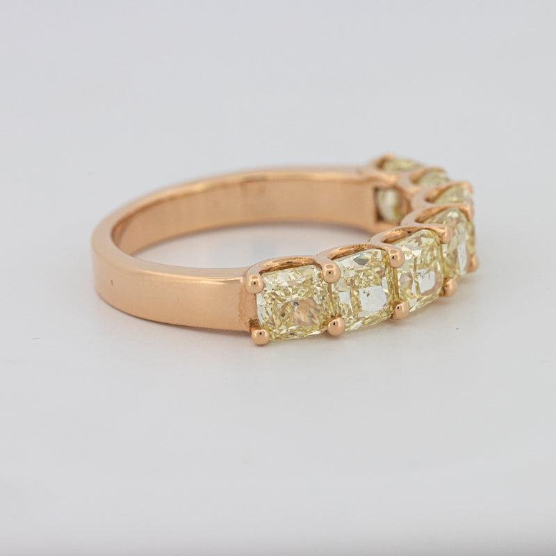 7 Half Fancy Yellow Square Radiant Eternity Ring - ZIZOV DIAMONDS