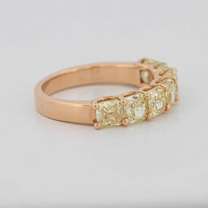 7 Half Fancy Yellow Square Radiant Eternity Ring - ZIZOV DIAMONDS