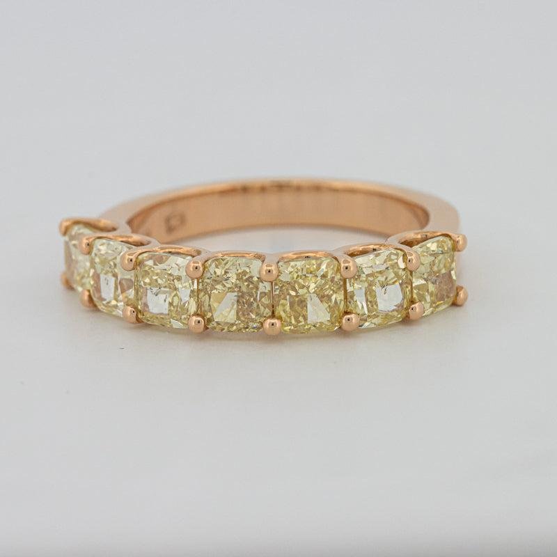 7 Half Fancy Yellow Square Radiant Eternity Ring - ZIZOV DIAMONDS