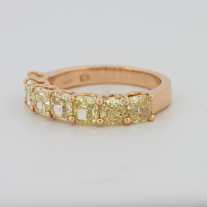 7 Half Fancy Yellow Square Radiant Eternity Ring - ZIZOV DIAMONDS
