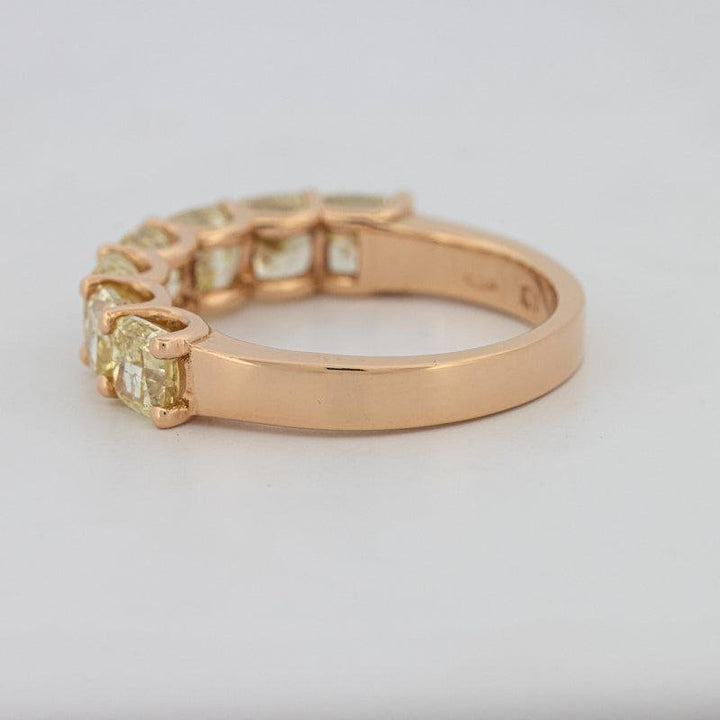 7 Half Fancy Yellow Square Radiant Eternity Ring - ZIZOV DIAMONDS