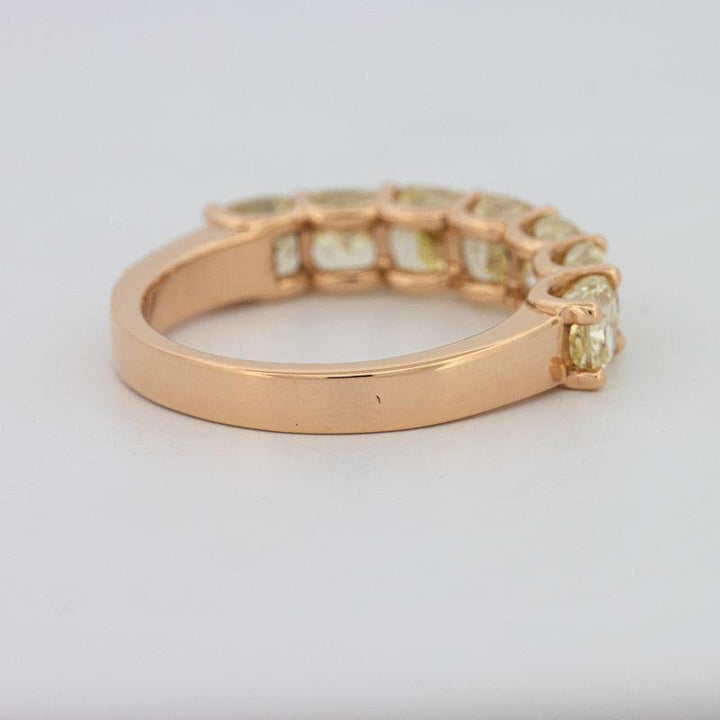 7 Half Fancy Yellow Square Radiant Eternity Ring - ZIZOV DIAMONDS