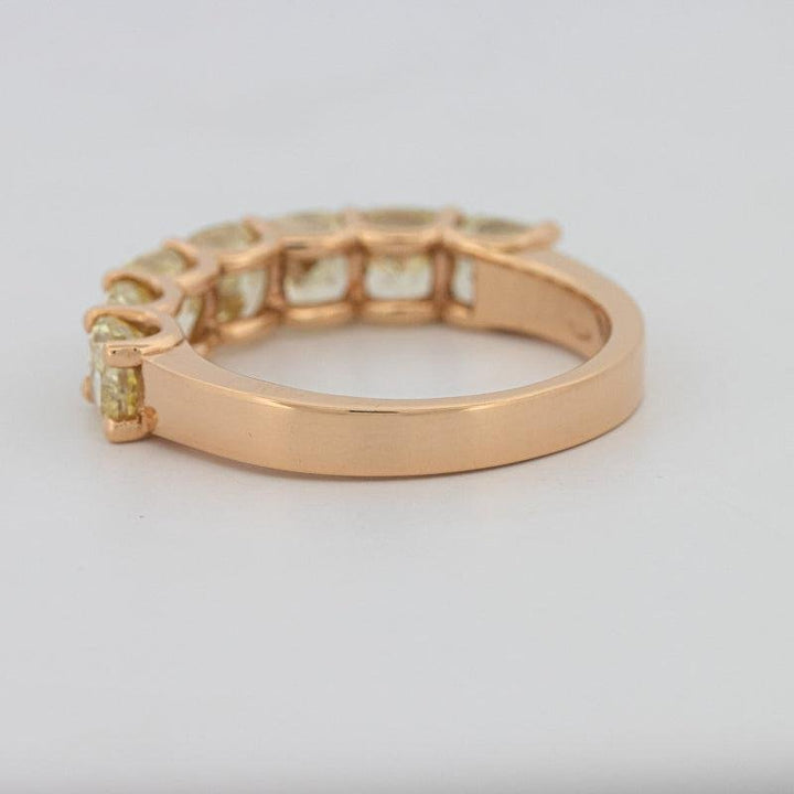 7 Half Fancy Yellow Square Radiant Eternity Ring - ZIZOV DIAMONDS