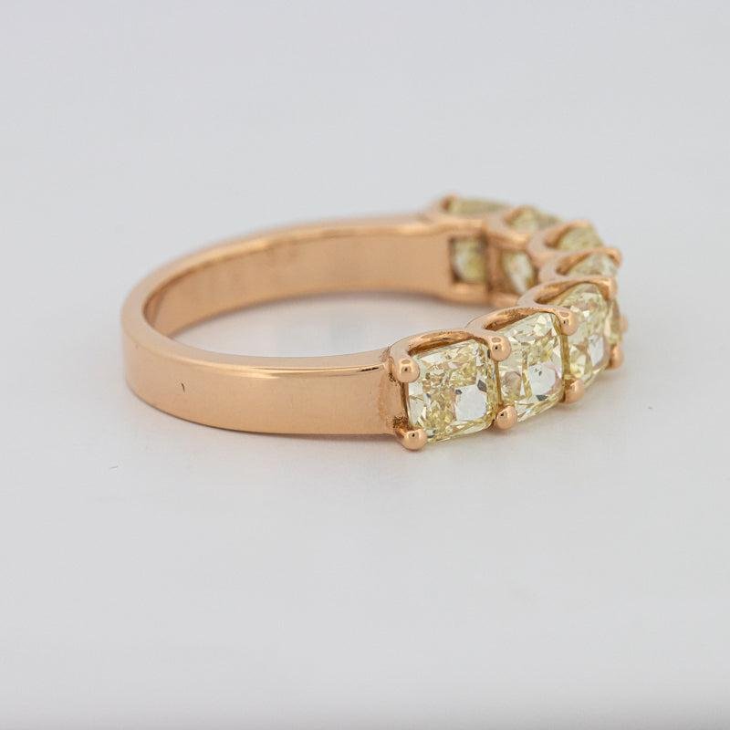 7 Half Fancy Yellow Square Radiant Eternity Ring - ZIZOV DIAMONDS