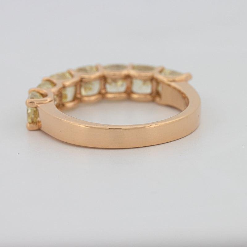 7 Half Fancy Yellow Square Radiant Eternity Ring - ZIZOV DIAMONDS