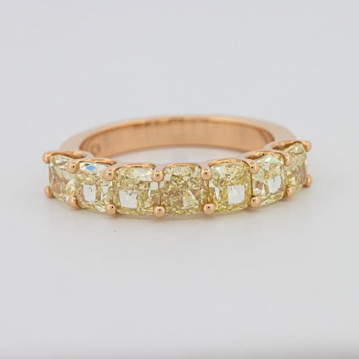 7 Half Fancy Yellow Square Radiant Eternity Ring - ZIZOV DIAMONDS