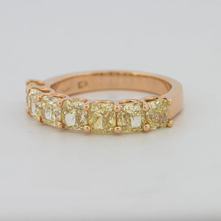 7 Half Fancy Yellow Square Radiant Eternity Ring - ZIZOV DIAMONDS