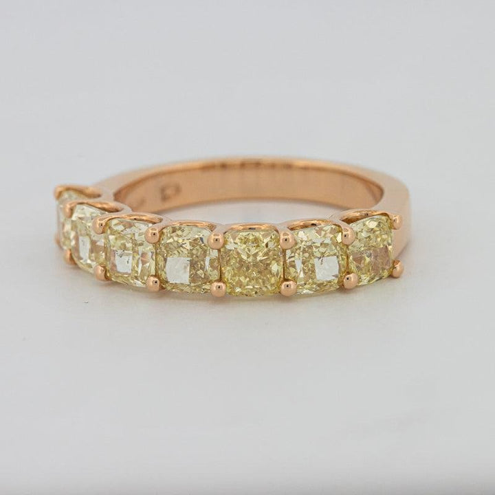 7 Half Fancy Yellow Square Radiant Eternity Ring - ZIZOV DIAMONDS