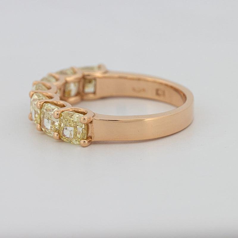 7 Half Fancy Yellow Square Radiant Eternity Ring - ZIZOV DIAMONDS