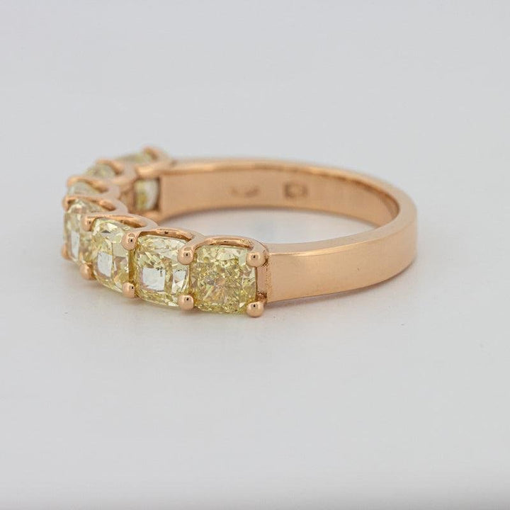 7 Half Fancy Yellow Square Radiant Eternity Ring - ZIZOV DIAMONDS