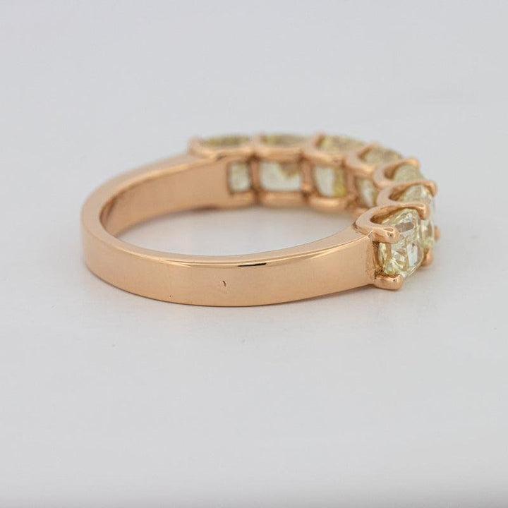 7 Half Fancy Yellow Square Radiant Eternity Ring - ZIZOV DIAMONDS