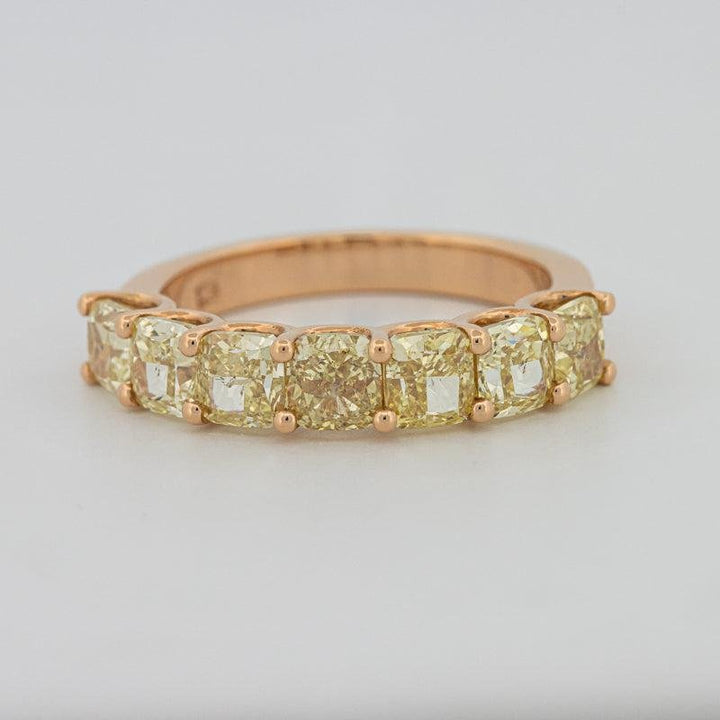 7 Half Fancy Yellow Square Radiant Eternity Ring - ZIZOV DIAMONDS