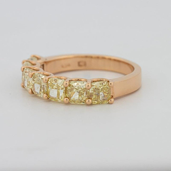 7 Half Fancy Yellow Square Radiant Eternity Ring - ZIZOV DIAMONDS