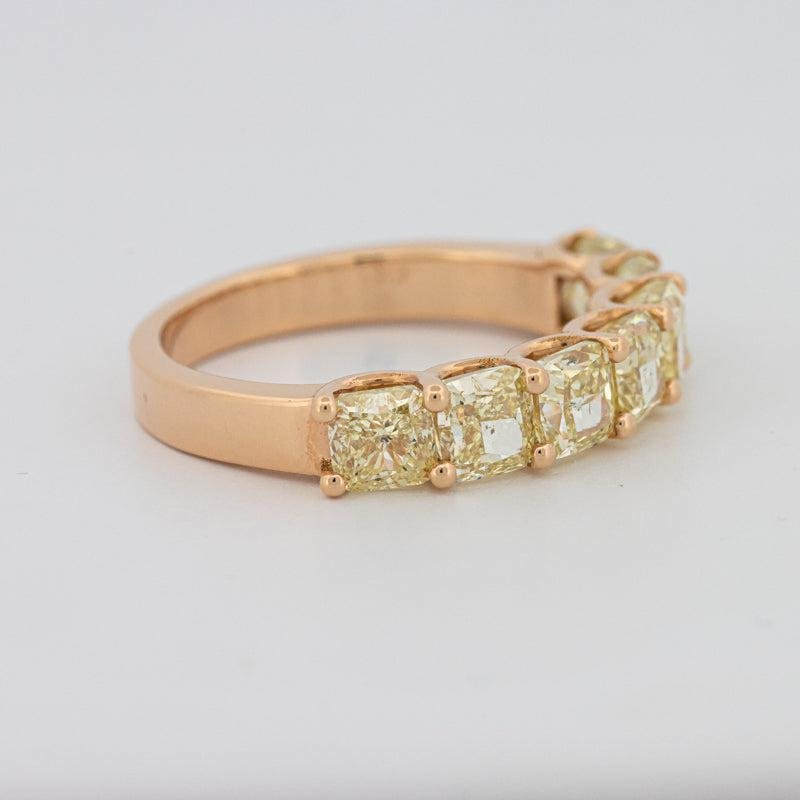 7 Half Fancy Yellow Square Radiant Eternity Ring - ZIZOV DIAMONDS
