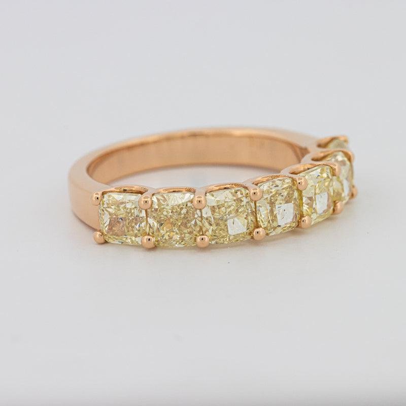 7 Half Fancy Yellow Square Radiant Eternity Ring - ZIZOV DIAMONDS