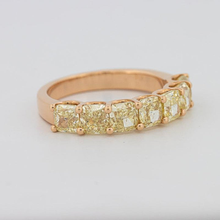 7 Half Fancy Yellow Square Radiant Eternity Ring - ZIZOV DIAMONDS