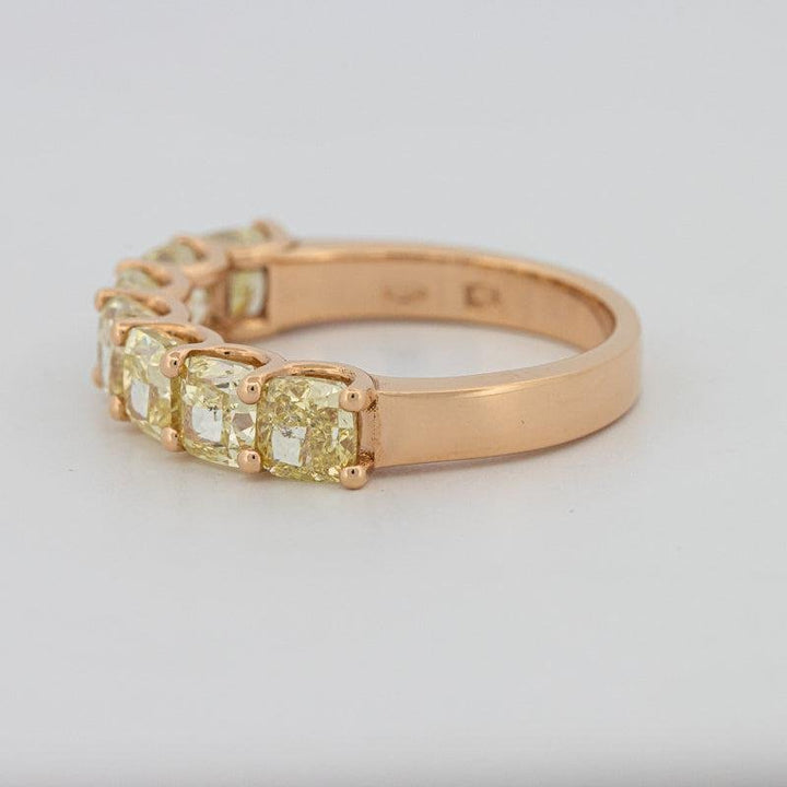 7 Half Fancy Yellow Square Radiant Eternity Ring - ZIZOV DIAMONDS