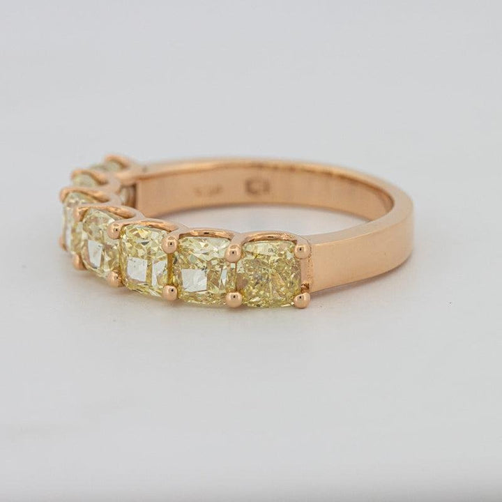 7 Half Fancy Yellow Square Radiant Eternity Ring - ZIZOV DIAMONDS