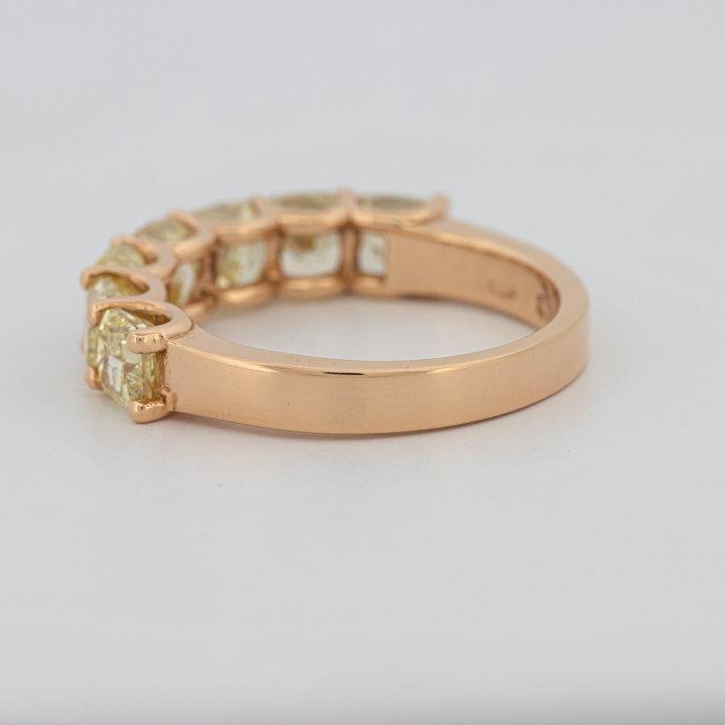 7 Half Fancy Yellow Square Radiant Eternity Ring - ZIZOV DIAMONDS