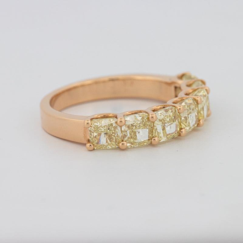 7 Half Fancy Yellow Square Radiant Eternity Ring - ZIZOV DIAMONDS