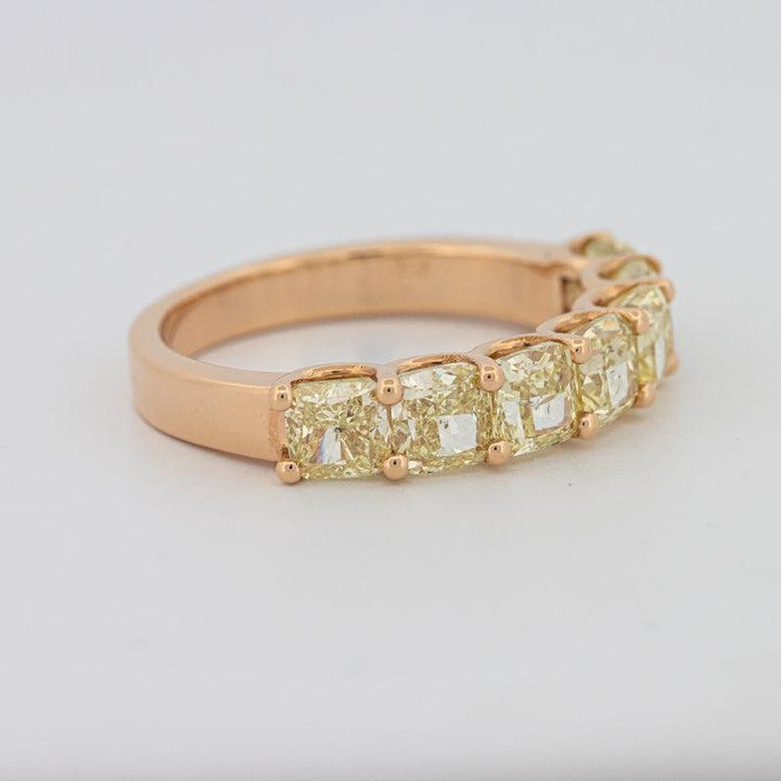 7 Half Fancy Yellow Square Radiant Eternity Ring - ZIZOV DIAMONDS