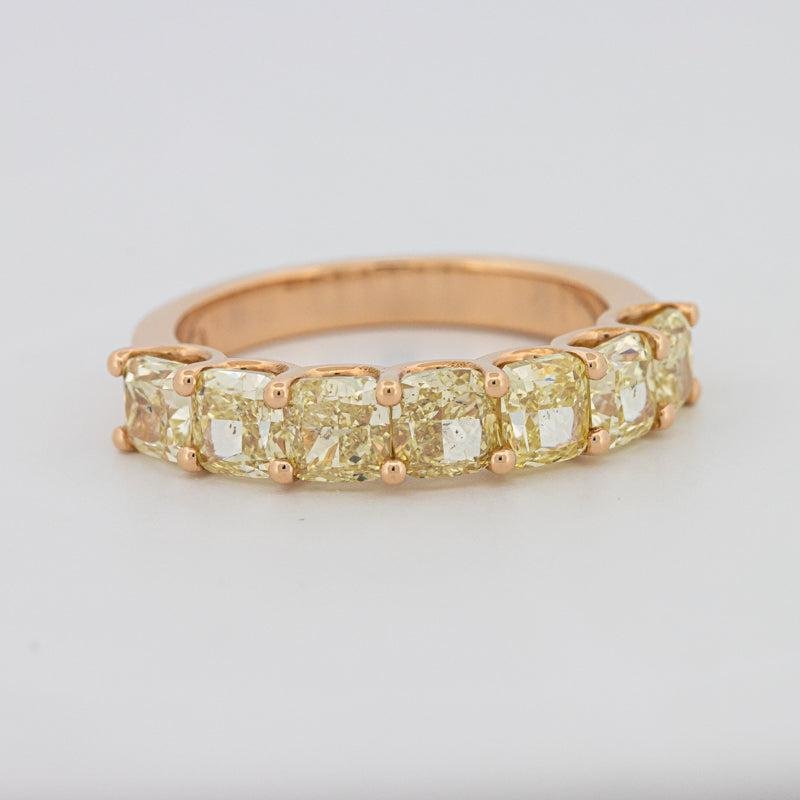7 Half Fancy Yellow Square Radiant Eternity Ring - ZIZOV DIAMONDS
