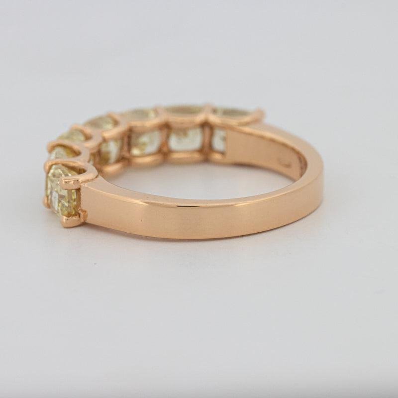 7 Half Fancy Yellow Square Radiant Eternity Ring - ZIZOV DIAMONDS