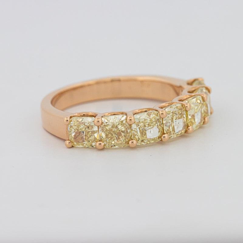 7 Half Fancy Yellow Square Radiant Eternity Ring - ZIZOV DIAMONDS