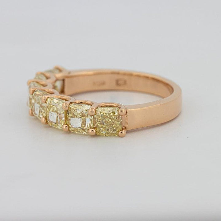 7 Half Fancy Yellow Square Radiant Eternity Ring - ZIZOV DIAMONDS