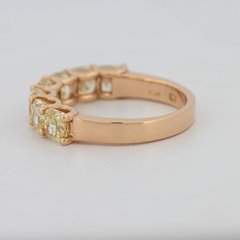 7 Half Fancy Yellow Square Radiant Eternity Ring - ZIZOV DIAMONDS