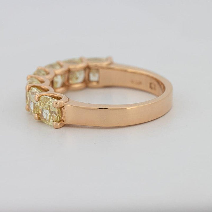 7 Half Fancy Yellow Square Radiant Eternity Ring - ZIZOV DIAMONDS