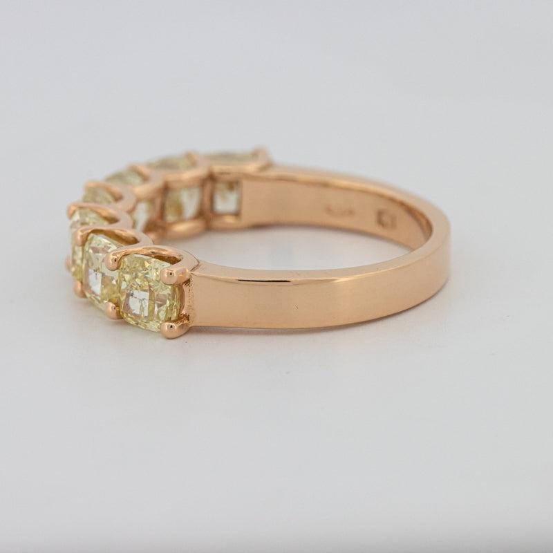 7 Half Fancy Yellow Square Radiant Eternity Ring - ZIZOV DIAMONDS
