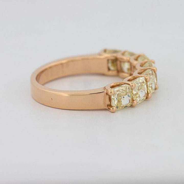 7 Half Fancy Yellow Square Radiant Eternity Ring - ZIZOV DIAMONDS