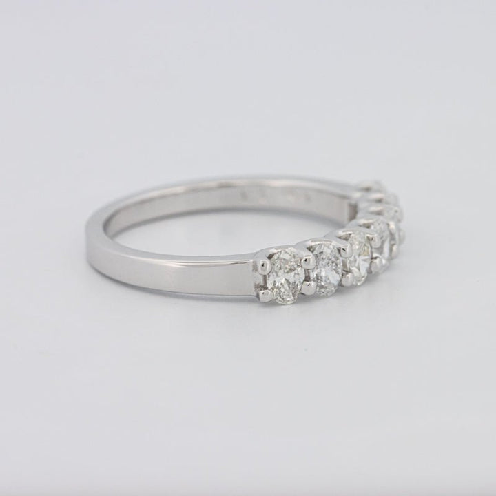 7 Half Oval Floating Eternity Ring - ZIZOV DIAMONDS