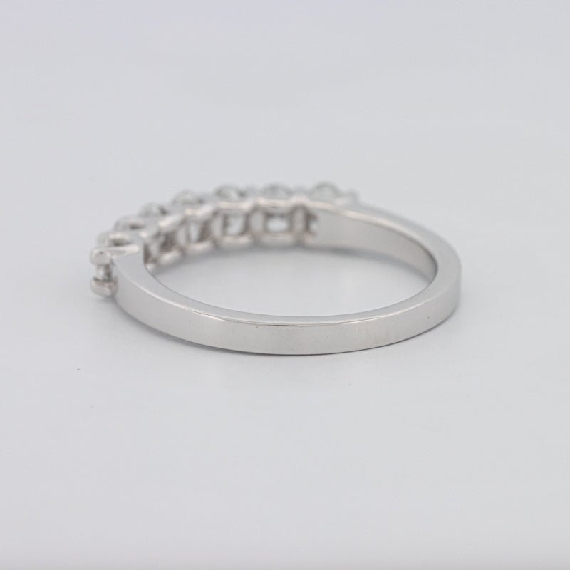 7 Half Oval Floating Eternity Ring - ZIZOV DIAMONDS