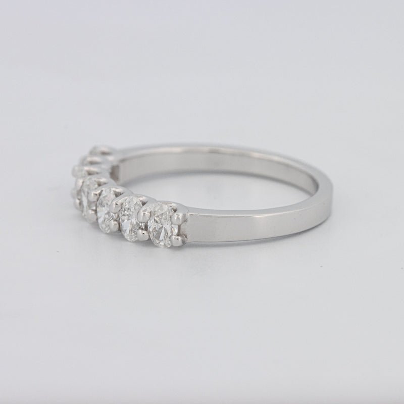 7 Half Oval Floating Eternity Ring - ZIZOV DIAMONDS