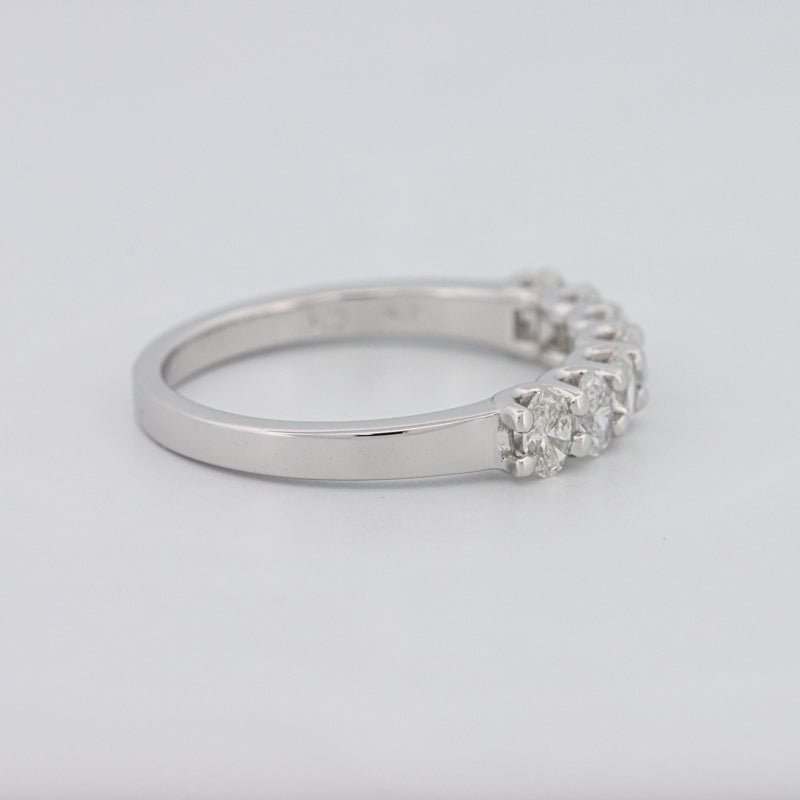 7 Half Oval Floating Eternity Ring - ZIZOV DIAMONDS