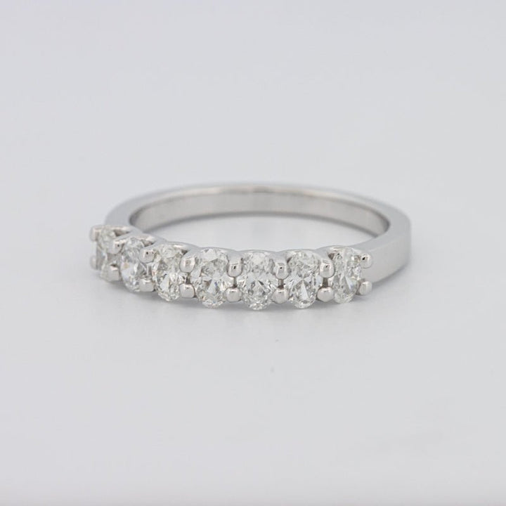 7 Half Oval Floating Eternity Ring - ZIZOV DIAMONDS
