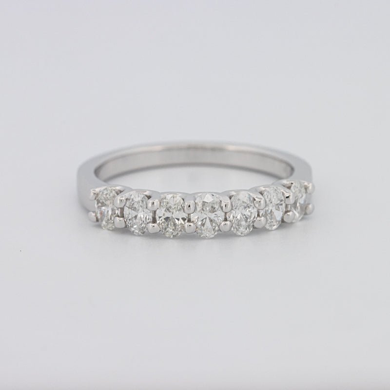 7 Half Oval Floating Eternity Ring - ZIZOV DIAMONDS
