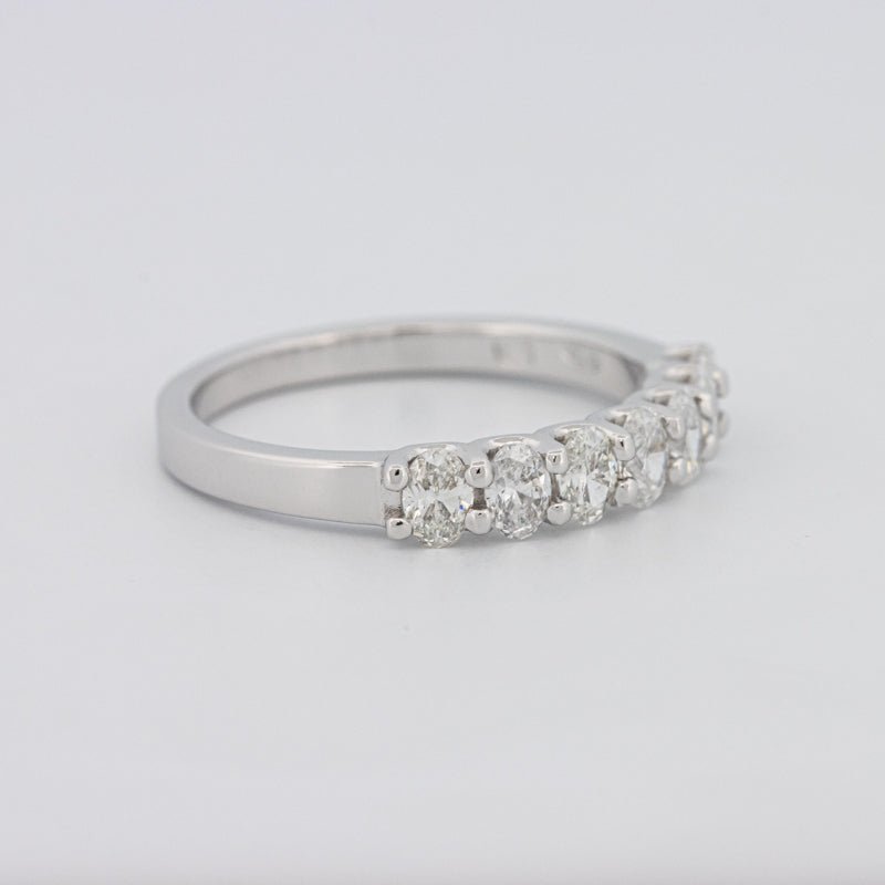 7 Half Oval Floating Eternity Ring - ZIZOV DIAMONDS