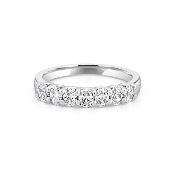 7 Half Oval Floating Eternity Ring - ZIZOV DIAMONDS