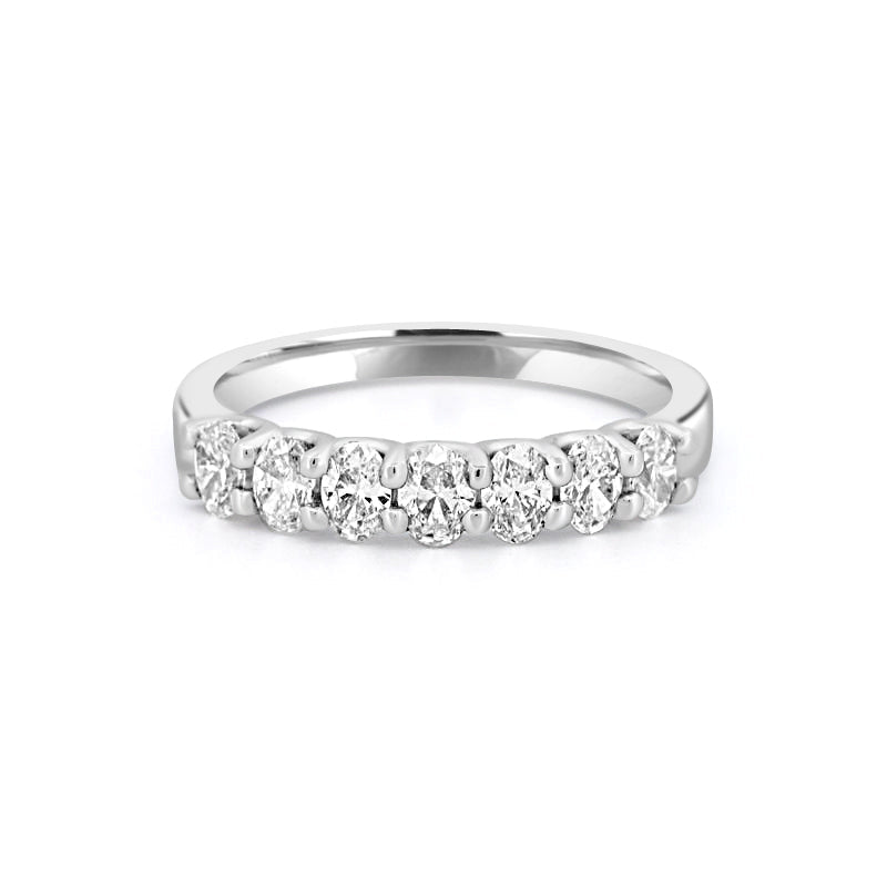 7 Half Oval Floating Eternity Ring - ZIZOV DIAMONDS